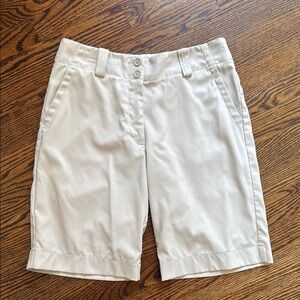 Nike Golf Women's 4 Beige Bermuda Shorts